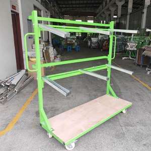 Chariot de transport polyvalent à quatre roues en acier double face pour portes et fenêtres d'atelier, robuste - Product Image 5