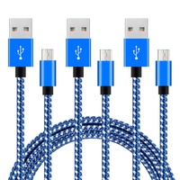 Rock — câble Micro USB V8 tressé en Nylon, charge rapide, pour téléphone et tablette Android