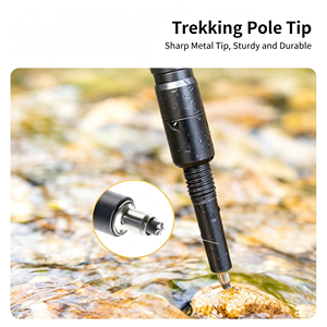 ไม้เท้าเดินป่าแบบพับได้ ทำจากอลูมิเนียมอัลลอยด์และคาร์บอนไฟเบอร์ ปรับความยาวได้ 3 ระดับ พร้อมระบบล็อคเร็ว พกพาสะดวก ทันสมัย เหมาะสำหรับการตั้งแคมป์ - Product Image 3