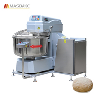 Mélangeur à spirale industriel 150 kg avec bol inclinable, mélangeur de boulangerie commercial robuste pour lignes de production de pain et de pizza