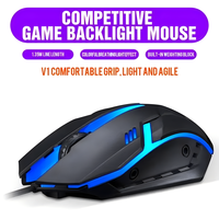 Souris de jeu optique filaire OEM personnalisée avec 7 lumières RGB USB pour ordinateur de bureau, ordinateur portable