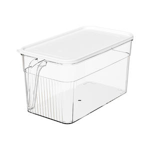 กล่องเก็บอาหารพลาสติกใสสีขาวทันสมัย พร้อมฝาปิดและหูจับ ผลิตด้วยวิธีฉีดขึ้นรูป สำหรับเก็บผักผลไม้ในตู้เย็น - Product Image 6