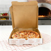 Boîtes à pizza carrées vides en vrac de carton de pouce brillantes/stratification de Matt pour des casse-croûte et l'emballage alimentaire