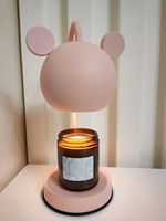 Lampe chauffe-cire électrique en forme d'ours de dessin animé avec minuterie et variateur d'intensité, lampe de table romantique pour chambre à coucher et salon