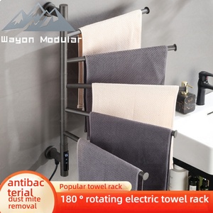 Porte-serviettes mural moderne et simple en acier inoxydable avec porte-papier toilette - Product Image 4