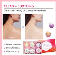 Marque privée Boules de bain aromathérapie bio parfumées Boules de bain végétaliennes grandes bombes de bain coffret cadeau