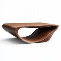 Offre Spéciale Table basse moderne en bois de chêne massif de Style nordique Mobilier d'intérieur de luxe pour la maison Salon Design en acier antique