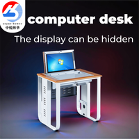 Table d'ordinateur scolaire moderne avec fonction de relevage/abaissement LCD, en acier laminé à froid haute densité, pour hébergement cloud