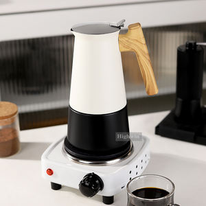 HIGHWIN 2/4/6/<span class=keywords><strong>9</strong></span> <span class=keywords><strong>tazas</strong></span> colores complementarios inducción Acero inoxidable Moka Pot café italiano Moka Pot Espresso - Product Image 4