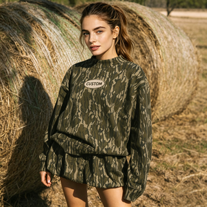 <span class=keywords><strong>Felpa</strong></span> Grafica con Collo Alto per Donne e Ragazze 2026, <span class=keywords><strong>Oversize</strong></span>, <span class=keywords><strong>Corta</strong></span>, a Maniche Lunghe, Larga, per l'Inverno - Product Image 1