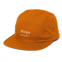 Casquette de camping à 5 panneaux, casquette snapback en nylon à visière plate avec logo brodé personnalisé, chapeau de campingur respirant et à séchage rapide pour l'extérieur