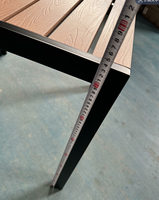 Meilleur prix ensemble de jardin tous temps 70cm 80cm table et chaise de restaurant carrée mobilier d'extérieur en bois plastique