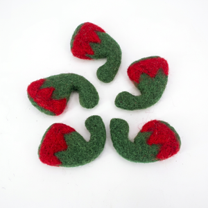 Lot de bonnets de Noël en feutre rouge et blanc pour enfants, ornements faits à la main, décorations à suspendre à l'arbre, ensemble cadeau - Product Image 5