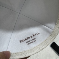 Kippa juive en lin Yihaoyi, style formel, gaufrée, respirante, écologique, motif étoile de David, pour adultes et garçons, pour Bar Mitzvah et prière