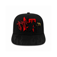 En stock 2026 Vente en gros Bzez X Shifu G5 Hats Casquette de baseball personnalisée à 5 panneaux en tissu éponge et daim à visière large Gold Barbas X Ct Caps