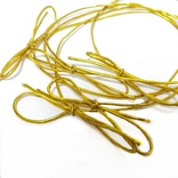 Noeuds papillon élastiques faits à la main en or et argent métalliques avec cordon pour étiquettes, nœuds élastiques pour décoration de sapin de Noël YRE54