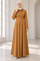 EVE015 Robe longue plissée en tissu d'hiver de haute qualité, vêtements musulmans islamiques haut de gamme, hijabs, style décontracté, quotidien
