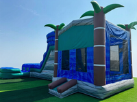 Château gonflable commercial pour enfants avec toboggan et trampoline, idéal pour les fêtes et parcs - Meilleures ventes