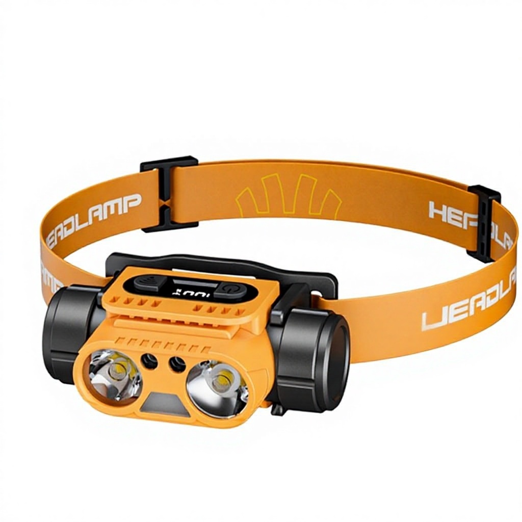 New Rechargeable High-Brightness Work Light Head-Mounted Lighting Night Fishing Long-Lasting Sensor-Controlled Outdoor Headlamp