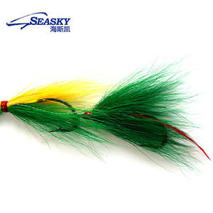 Seasky 40g cheveux de cerf spinnerbait cuillère nord musqué pêche gabarit tête bucktail leurres pour eau salée eau douce nageur - Product Image 4