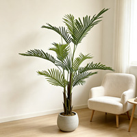 Promotion : Grand Palmier Artificiel Haut de Gamme en PE, Plante Artificielle Réaliste de 130 cm pour la Décoration d'Angle de Bureau ou de Couloir