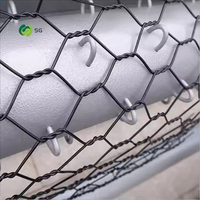 Maille en acier hexagonale tissée par maille en acier enduite en plastique de grillage de poulet pour la ferme clôturant l'armure toile