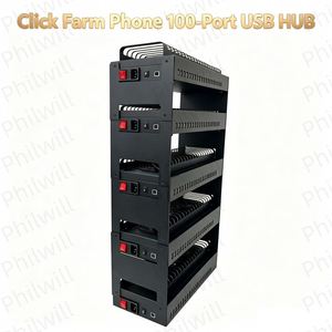 Portable 100 Ports USB Hub Dock Charger Mobile <b>Phone</b> Farm Box 100 Slots iPhone Android Storage Box Holder Station Granja De Bots - Product Image 1