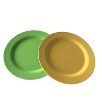 D20 * H1.6 cm 8 pouces forme d'étape ronde Pantone couleur plats en bambou