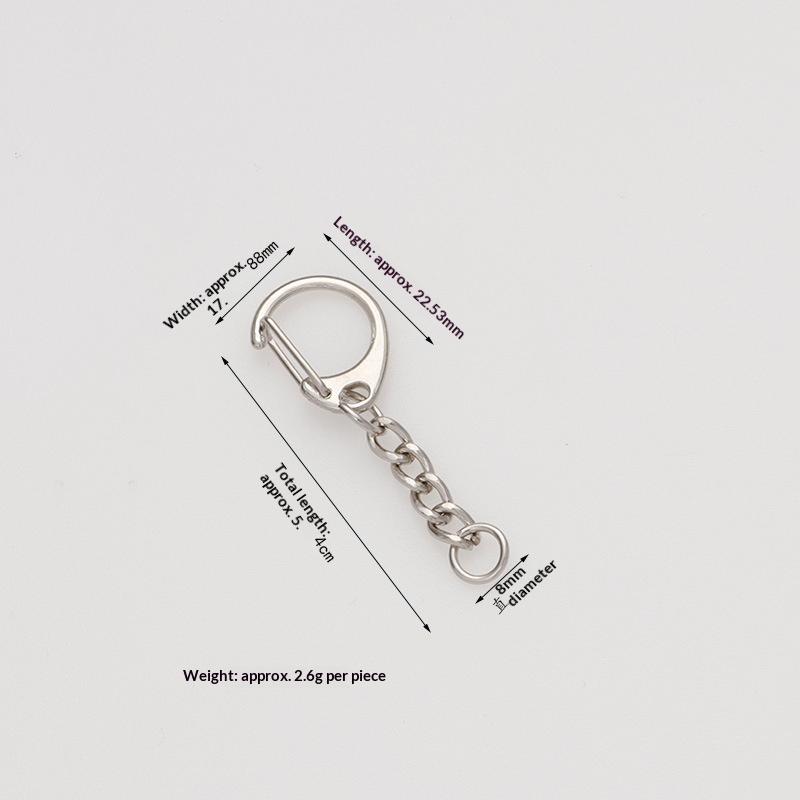 Catena a quattro maglie con anello di coda incluso