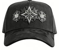 Casquettes de baseball en daim pour l'extérieur avec logo TPU, motif flamme, motif barbe SCREAM, strass et code NFC, vente en gros