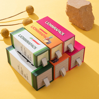 Boîte d'emballage pour rouge à lèvres de style tiroir LionwrapacK, boîte en papier cosmétique personnalisée avec ruban pour l'emballage de maquillage