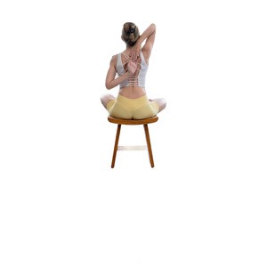 Tabouret de douche en teck Qingzhi 45,7x30,5x36cm, banc de salle de bain, spa, utilisation en extérieur - Product Image 2