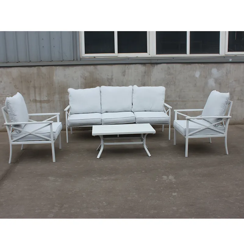 Chine usine En Gros Offres Spéciales extérieur mobilier de JARDIN Ensemble de meubles en métal (table chaise canapé)