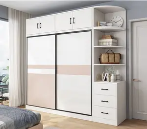 Armoire à portes coulissantes en bois massif pour chambre à coucher, <span class=keywords><strong>placard</strong></span> en bois massif pour enfants - Product Image 1