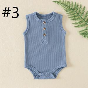 Pelele de algodón para bebé, <span class=keywords><strong>sin</strong></span> mangas, de verano, para recién nacido, traje de gateo triangular, ropa de gateo para bebé, <span class=keywords><strong>pijama</strong></span> Harajuku para bebé - Product Image 5