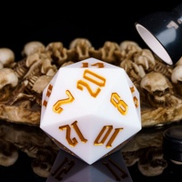 Udixi Plastique Polyédrique Logo Personnalisé Rpg Donjons et Dragons Acrylique Énorme 55mm D20 20 Côtés Dés