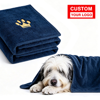 Serviette de bain pour animaux de compagnie en microfibre double face personnalisée Ujoy Gift, légère et portable, pour les voyages, la natation et la plage