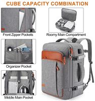 Grand sac à dos de voyage approuvé pour les vols, avec port de chargement USB, pour hommes, sac à dos de type valise