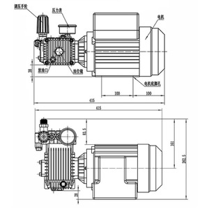 Haojiang Tew1008 High Pressure <b>Washer</b> Pump Head 80Bar 10Lmin All Copper Motor Assembly For <b>Car</b> Cleaning - Product Image 1