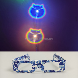 Gafas 3D de Difracción de Papel OEM - Diseños de Hongo, <span class=keywords><strong>Mickey</strong></span> <span class=keywords><strong>Mouse</strong></span>, Calabaza, Gatito, Conejo - Para Fiestas - Product Image 1