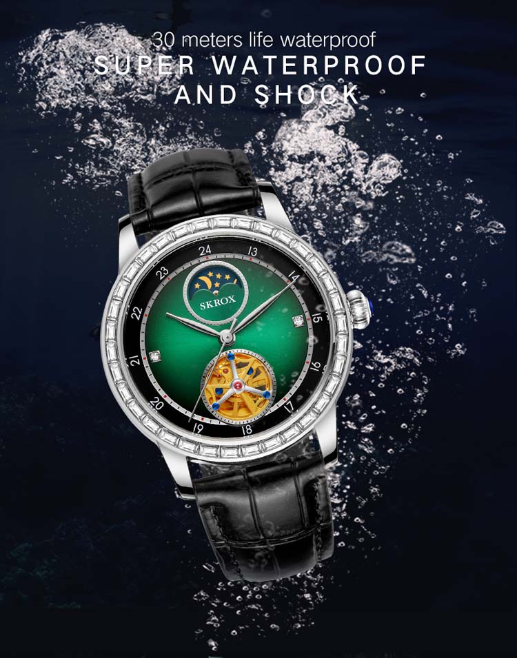 FORSINING 8257 Роскошные мужские часы с механизмом в античном стиле с ремешком из натуральной кожи автоматические винтажные деловые часы с Лунной фазой