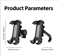 Support de téléphone pour moto, rotatif à 360°, support de téléphone à 4 griffes, support de téléphone rétractable pour vélo, support de téléphone pour cyclisme