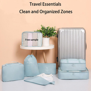 Set di 7 cubi compressi per organizzare i bagagli, con finestra trasparente, pratici, portatili e leggeri, per valigie e borse da viaggio. - Product Image 2