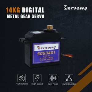 Hiệu suất cao 14kg 0.12S 6.0V RC động cơ <span class=keywords><strong>servo</strong></span> cho cánh Robot 1/12 1/16 1/18 mô hình kim loại bánh răng kỹ thuật số <span class=keywords><strong>servo</strong></span> RC bộ phận máy bay - Product Image 6