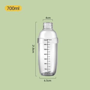 Paquete de 5 uds. Agitador de mano grueso con bebidas graduadas Juego de licuadora de herramientas de té de burbujas de té de limón casero Taza agitadora de 24oz - Product Image 6