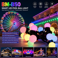 Lámpara Decorativa LED de Globo de 50 mm, Programable, a Todo Color, Compatible con SPI DMX, IP67, Resistente a la Intemperie, para Exteriores, Festividades y Paisajes