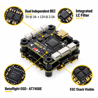 Untuk TAKER H743 BT 32 Bit 50A Plug and Play FPV Flight Controller Board Tujuh UART Tuning Blackbox OSD Metal