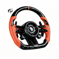 Volant en fibre de carbone forgée orange adapté aux améliorations intérieures Mercedes-AMG W223 W205 GT GT50 GT63 GT63S