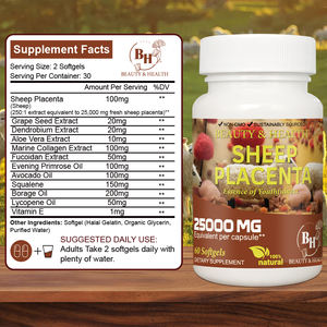 Toptan koyun plasenta Softgels kapsül OEM/ODM takviye beslenme gelişen anemi düzenleyen endokrin cilt güzellik - Product Image 3