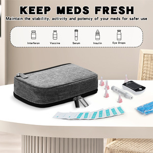Insulin <b>Cooling</b> Pack Portable Travel Case Neoprene Zipper Closure Medical Storage <b>Bag</b> - Product Image 2